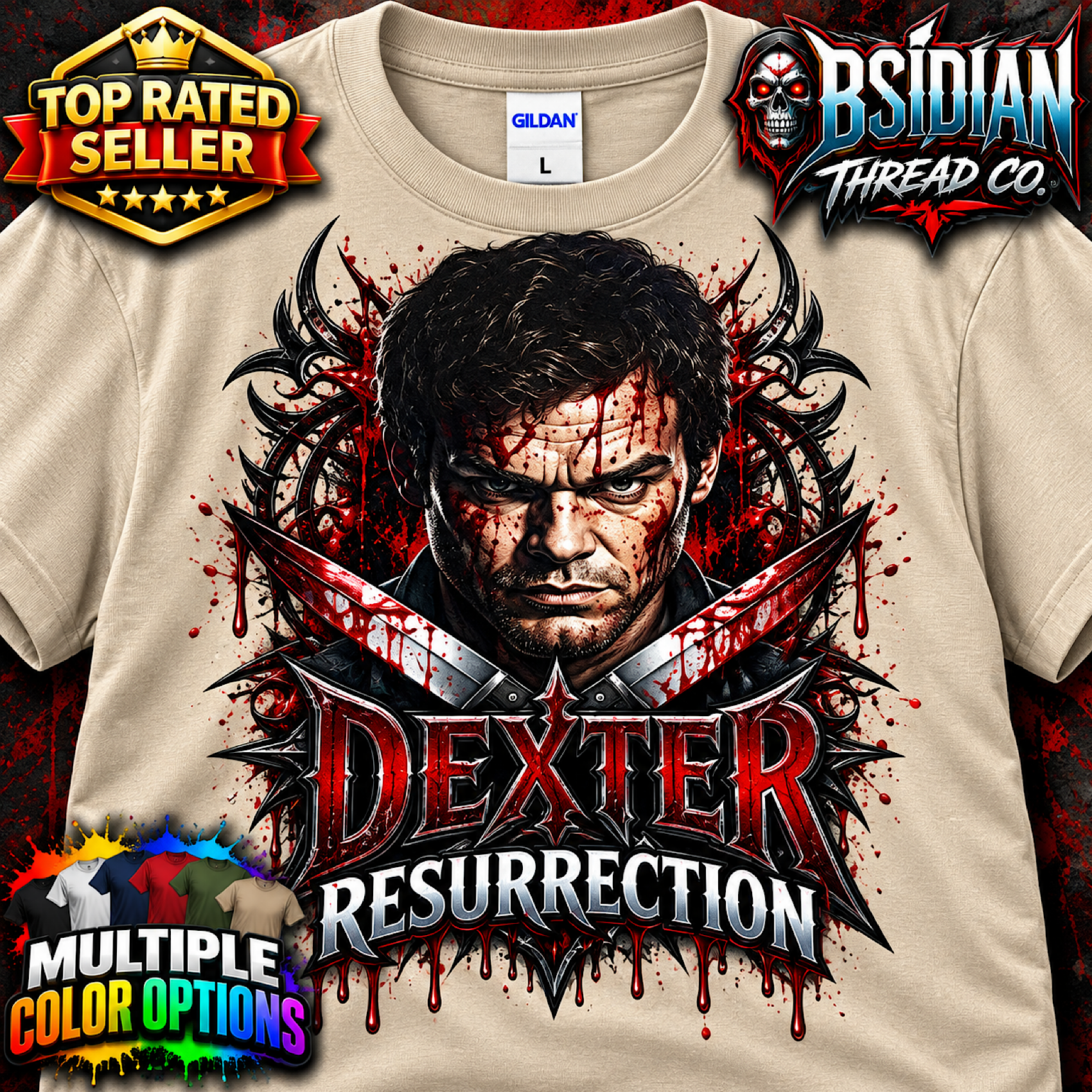 DEXTER RESURRECTION T-Shirt TV Series Serial Killer Horror Graphic Tee 2026 product preview
