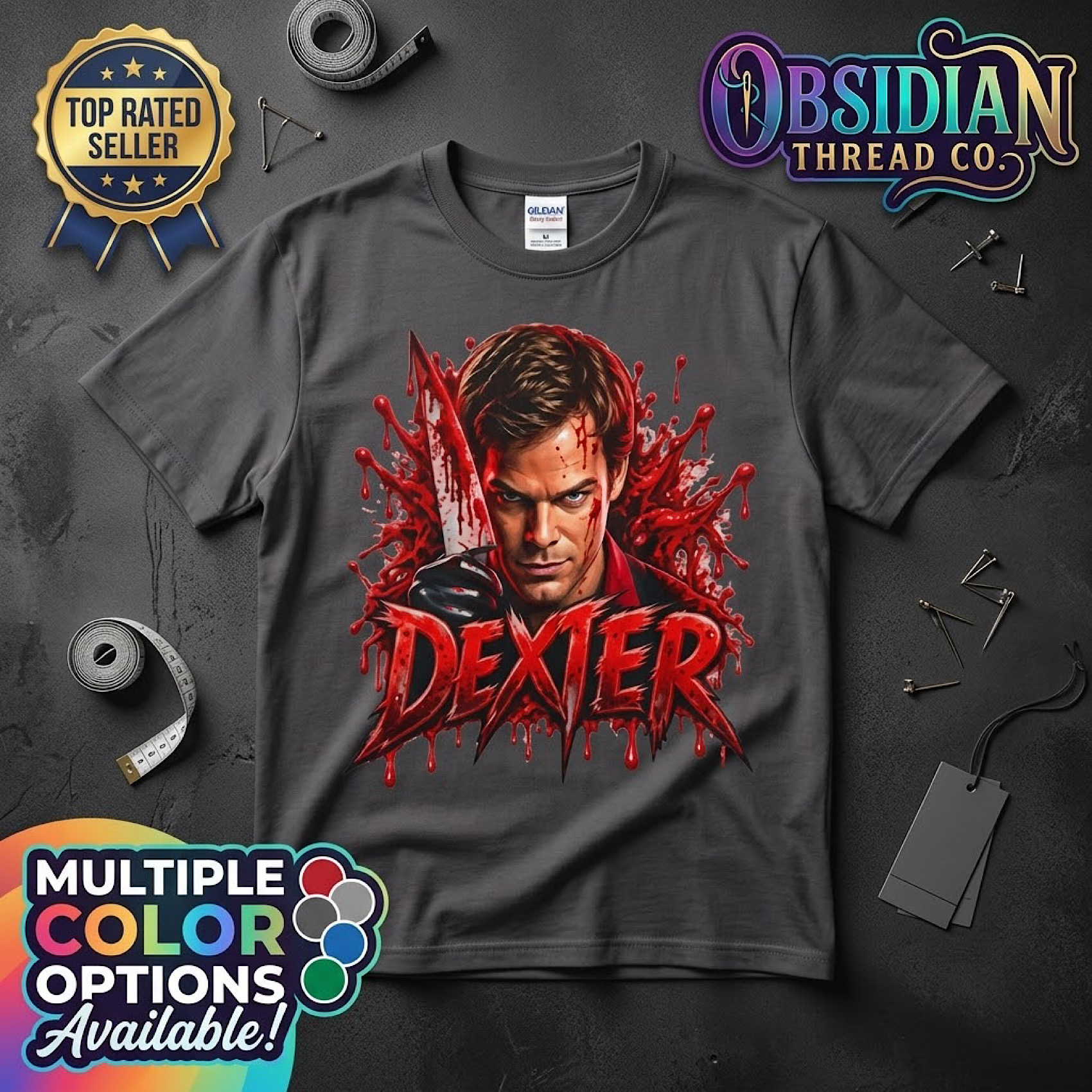 DEXTER RESURRECTION T-Shirt TV Series Serial Killer Horror Graphic Tee 2026 color preview 2