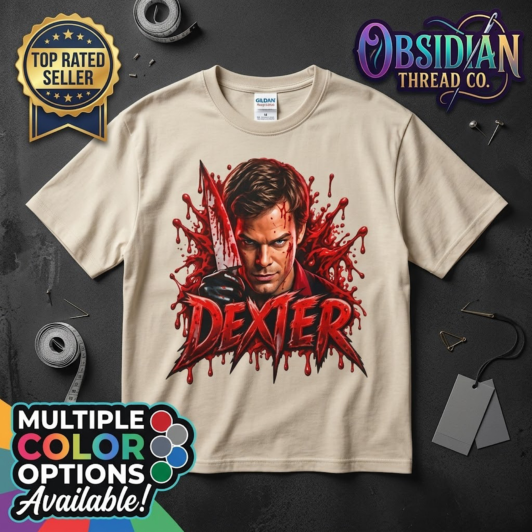 DEXTER RESURRECTION T-Shirt TV Series Serial Killer Horror Graphic Tee 2026 color preview 3