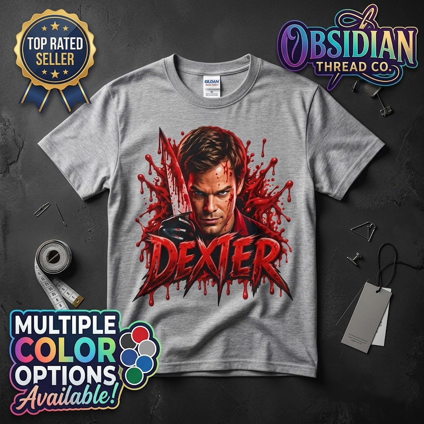 DEXTER RESURRECTION T-Shirt TV Series Serial Killer Horror Graphic Tee 2026 color preview 4