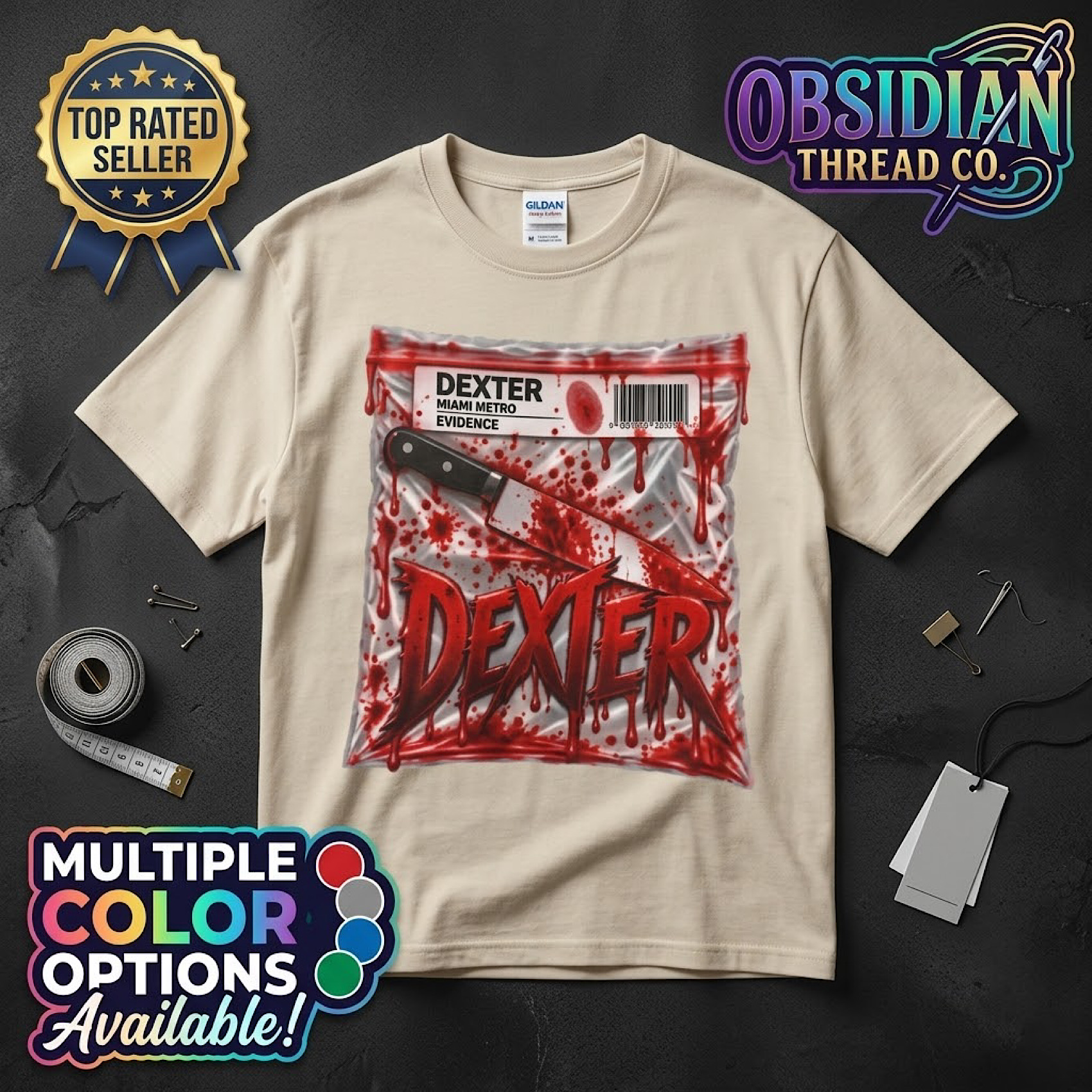 DEXTER RESURRECTION T-Shirt TV Series Serial Killer Horror Graphic Tee 2026 color preview 3