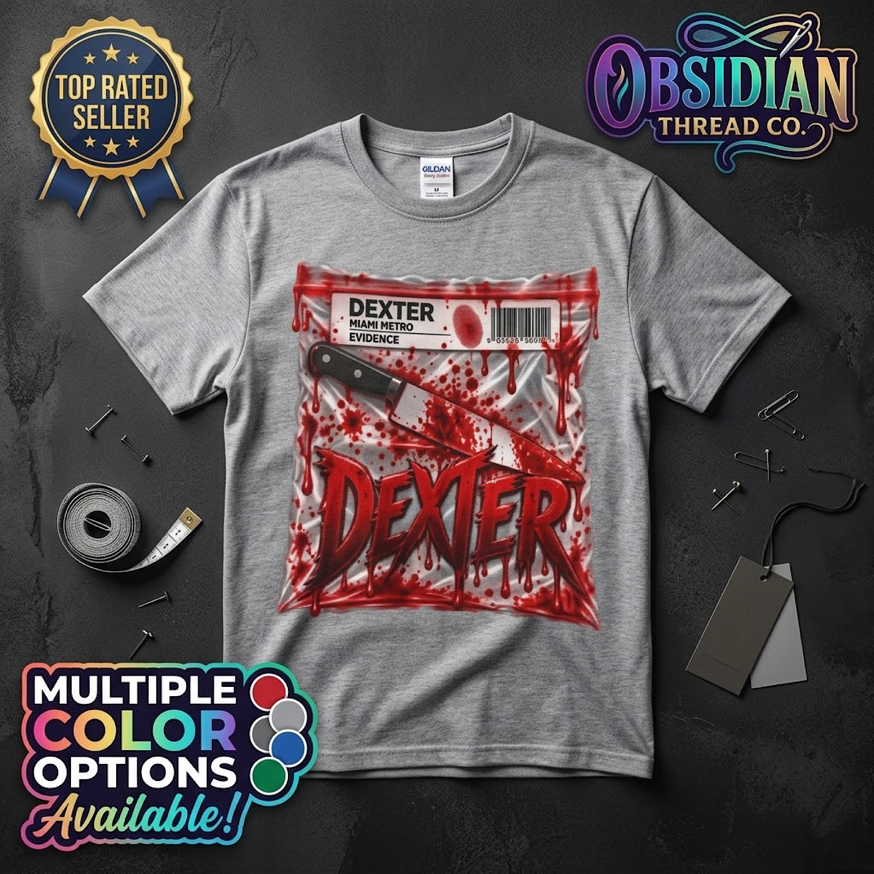 DEXTER RESURRECTION T-Shirt TV Series Serial Killer Horror Graphic Tee 2026 color preview 4