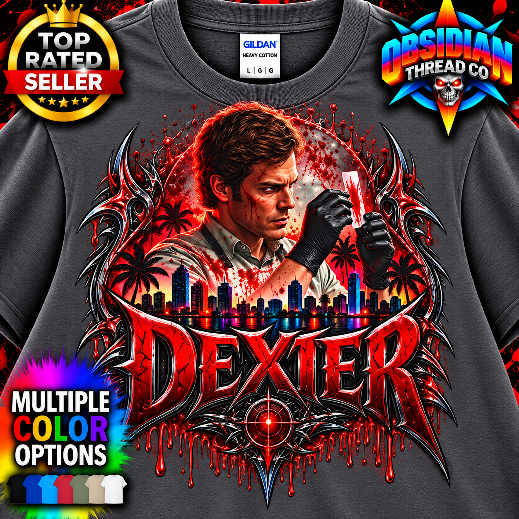 DEXTER RESURRECTION T-Shirt TV Series Serial Killer Horror Graphic Tee 2026 color preview 2