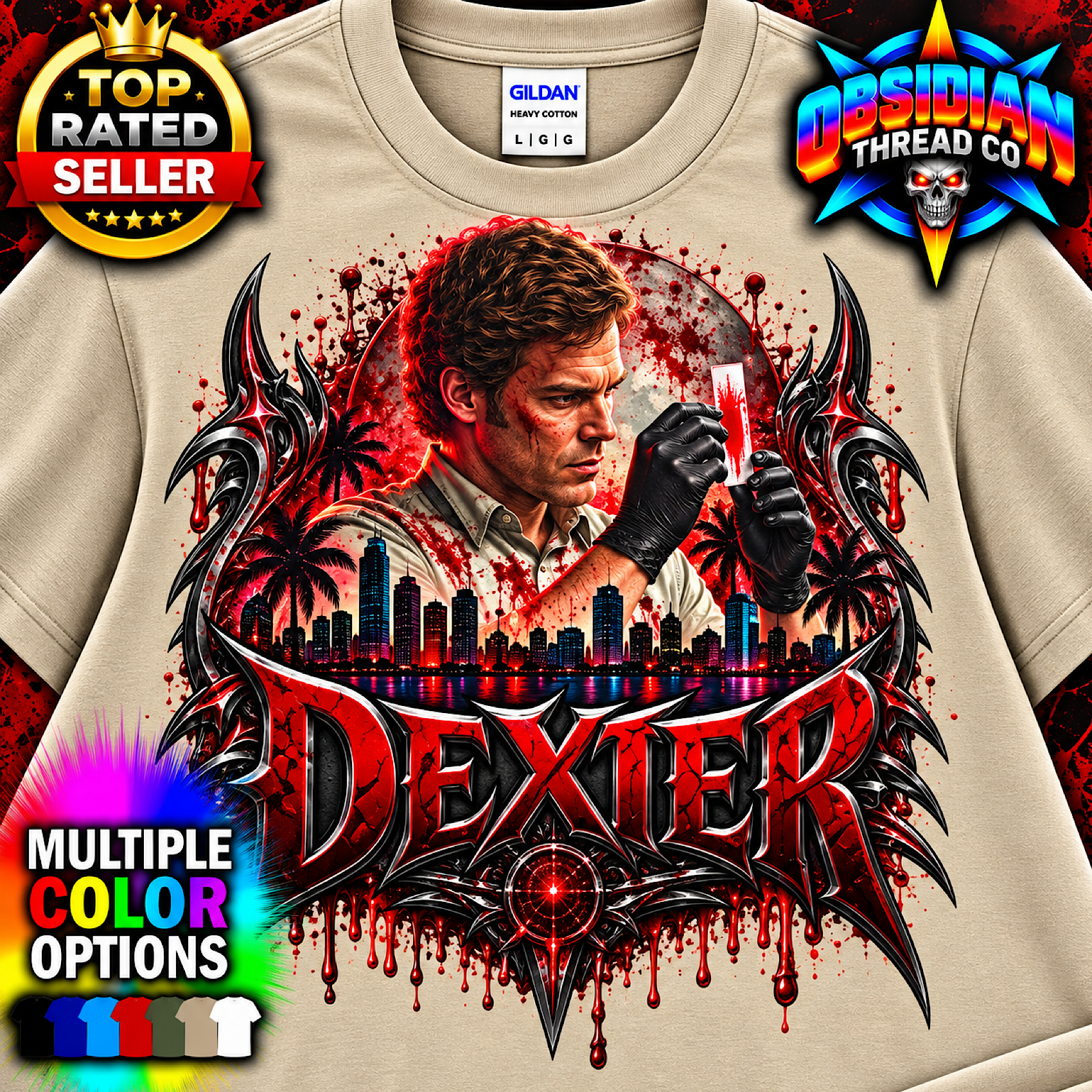 DEXTER RESURRECTION T-Shirt TV Series Serial Killer Horror Graphic Tee 2026 color preview 3