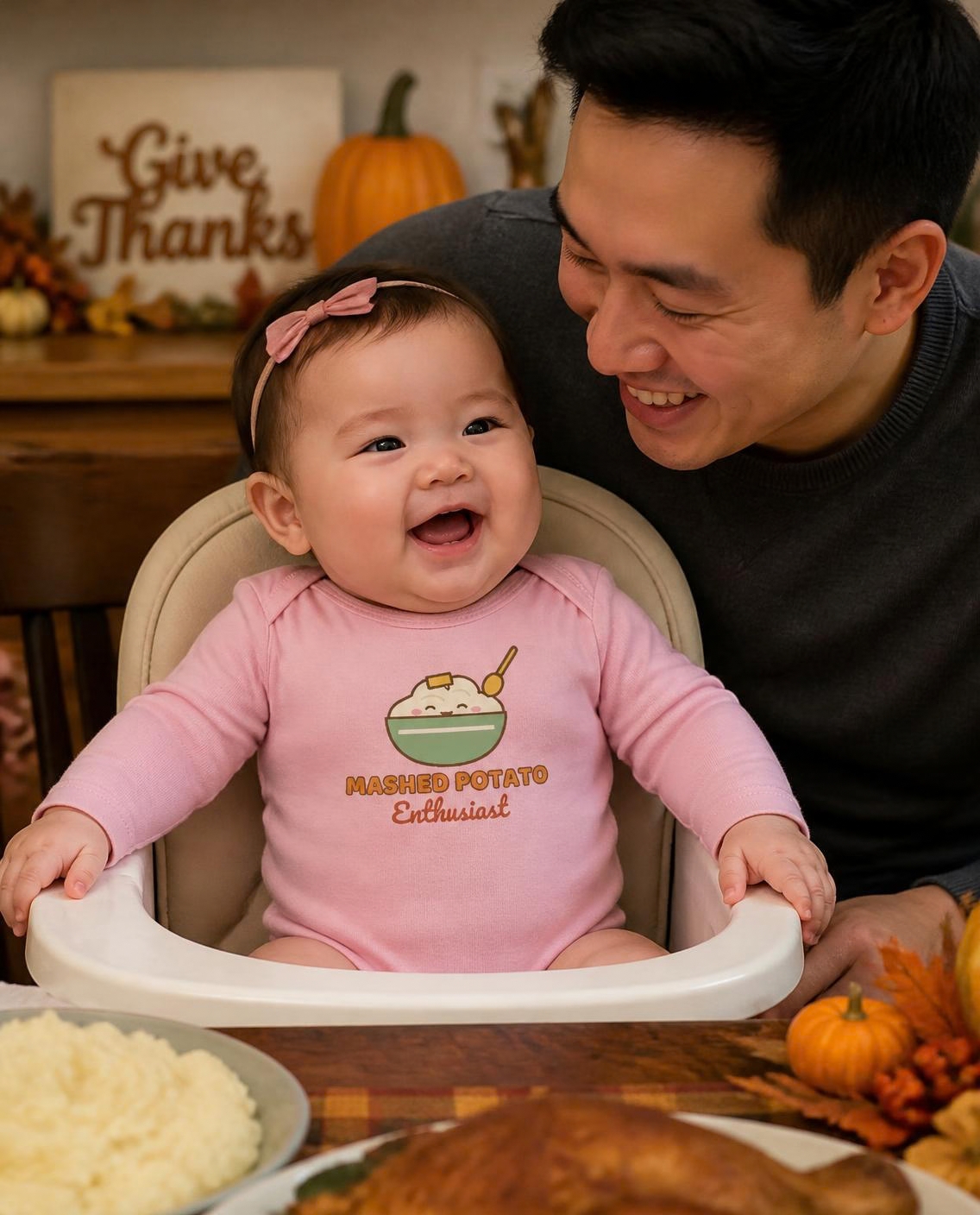 Mashed Potato Enthusiast long sleeve bodysuit, photo 1 of 6
