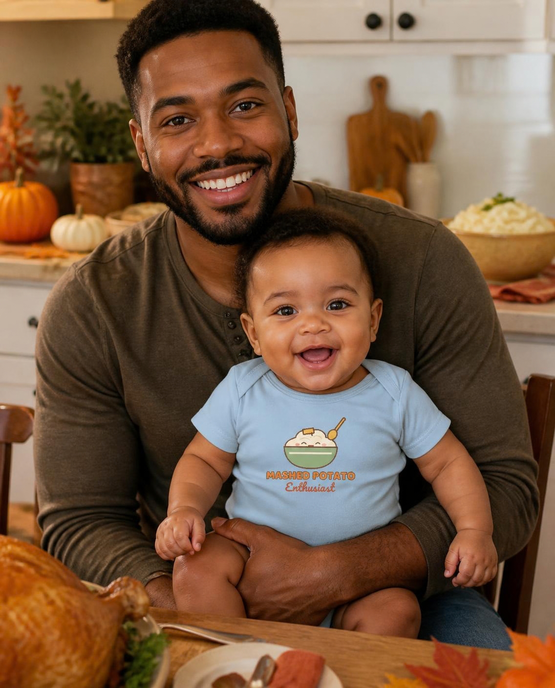 Mashed Potato Enthusiast baby bodysuit, photo 1 of 7
