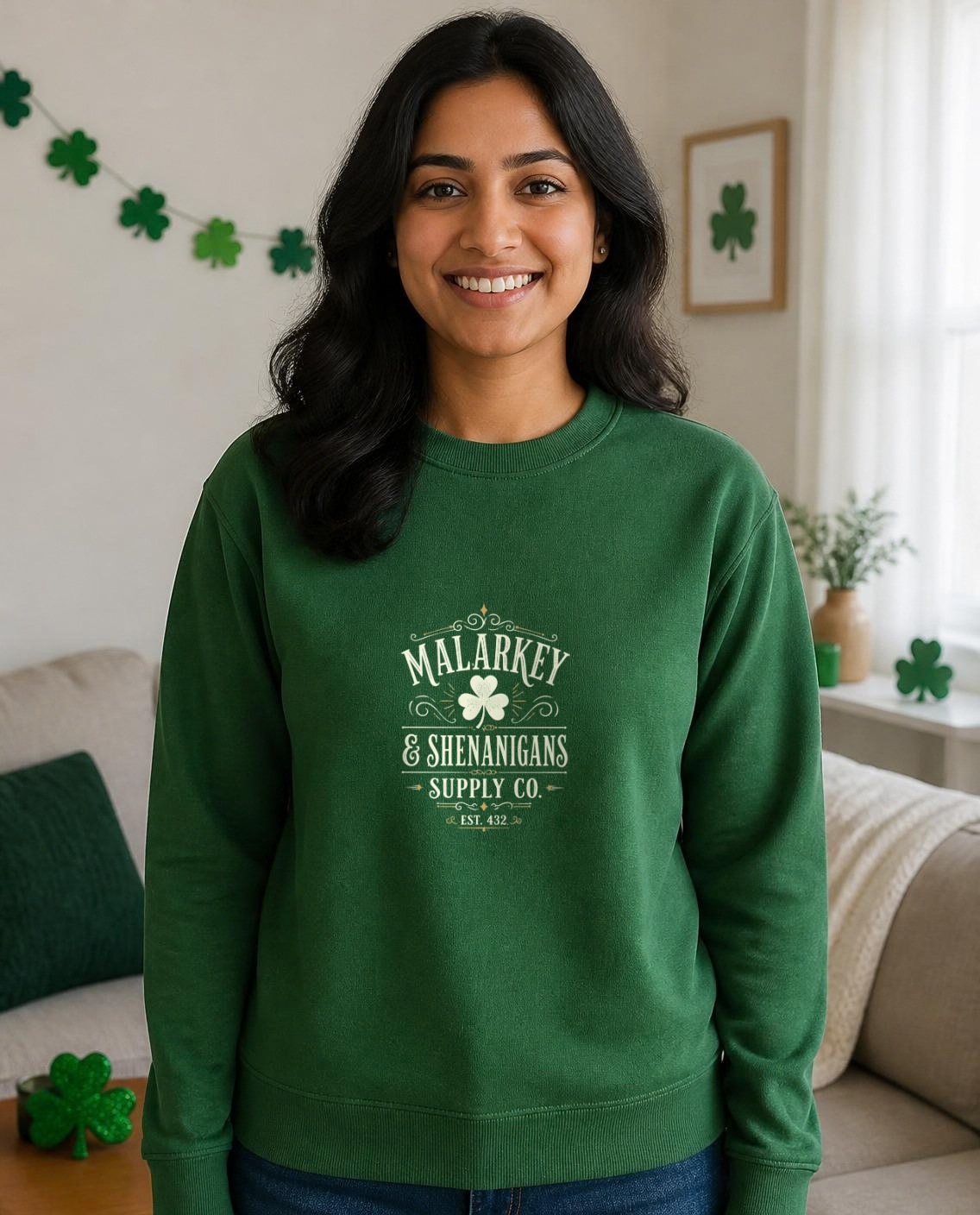 Malarkey and Shenanigans Supply Co crewneck sweatshirt, photo 1 of 8