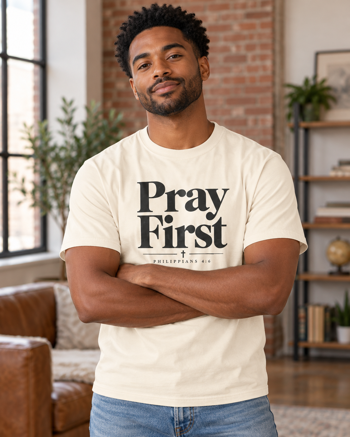 Pray First Scripture Tee | Christian Faith Prayer T-shirt: other