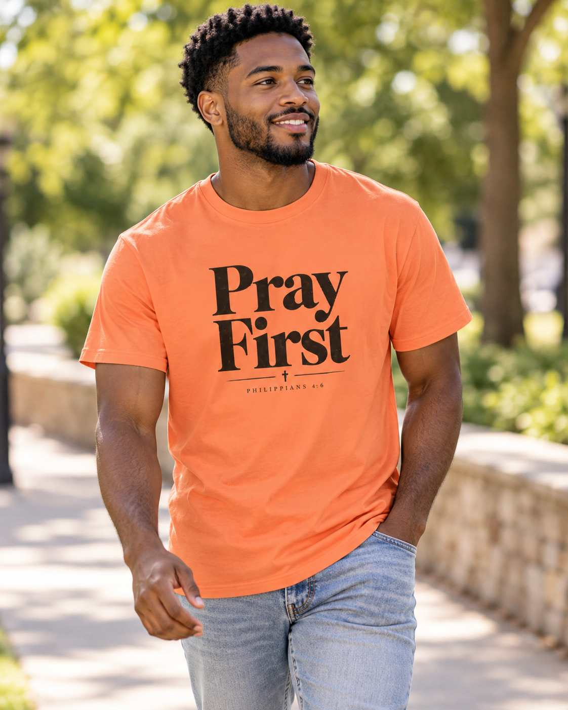 Pray First Scripture Tee | Christian Faith Prayer T-shirt: other