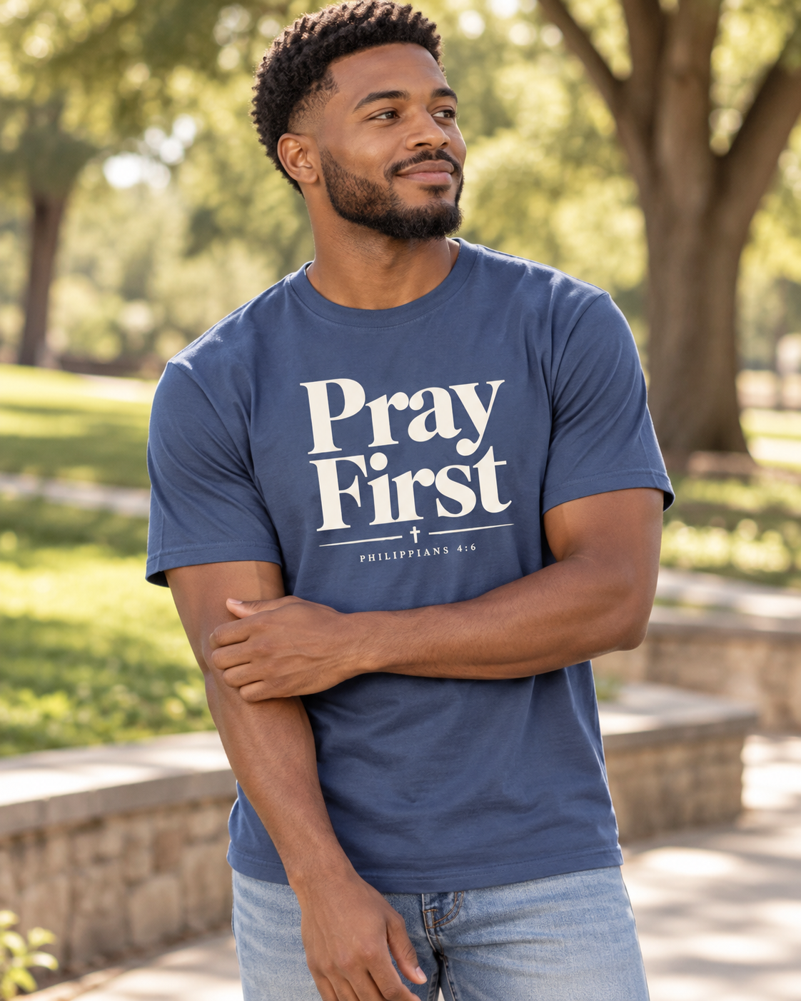 Pray First Scripture Tee | Christian Faith Prayer T-shirt: other