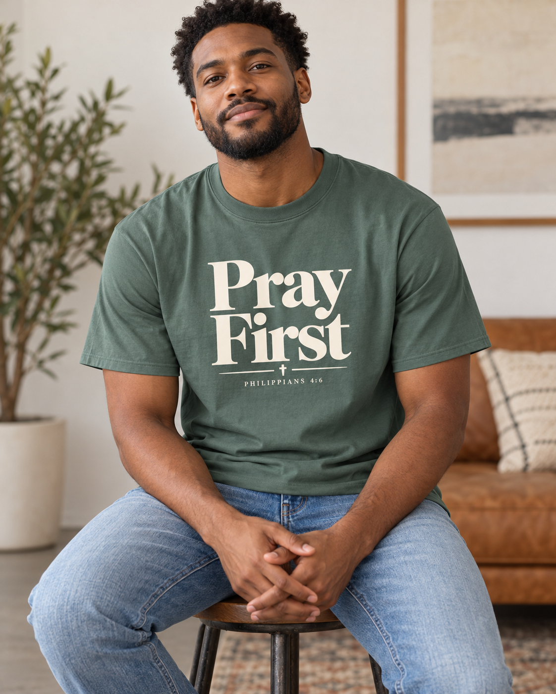Pray First Scripture Tee | Christian Faith Prayer T-shirt: other