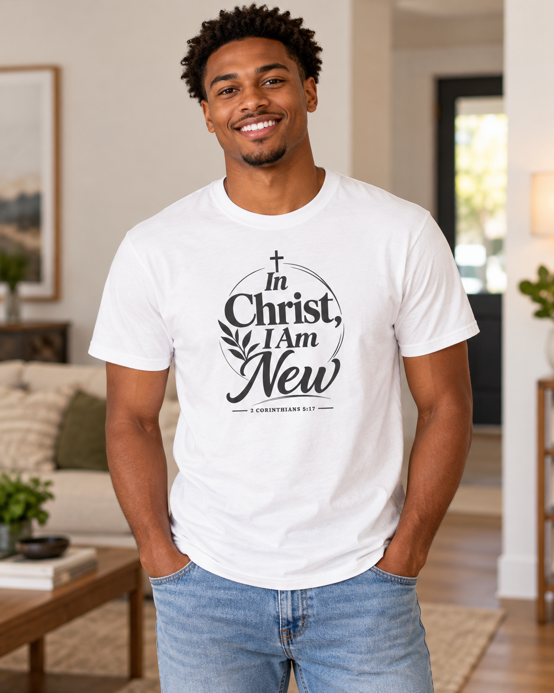 In Christ I Am New T-shirt | Christian Faith Scripture Tee: other