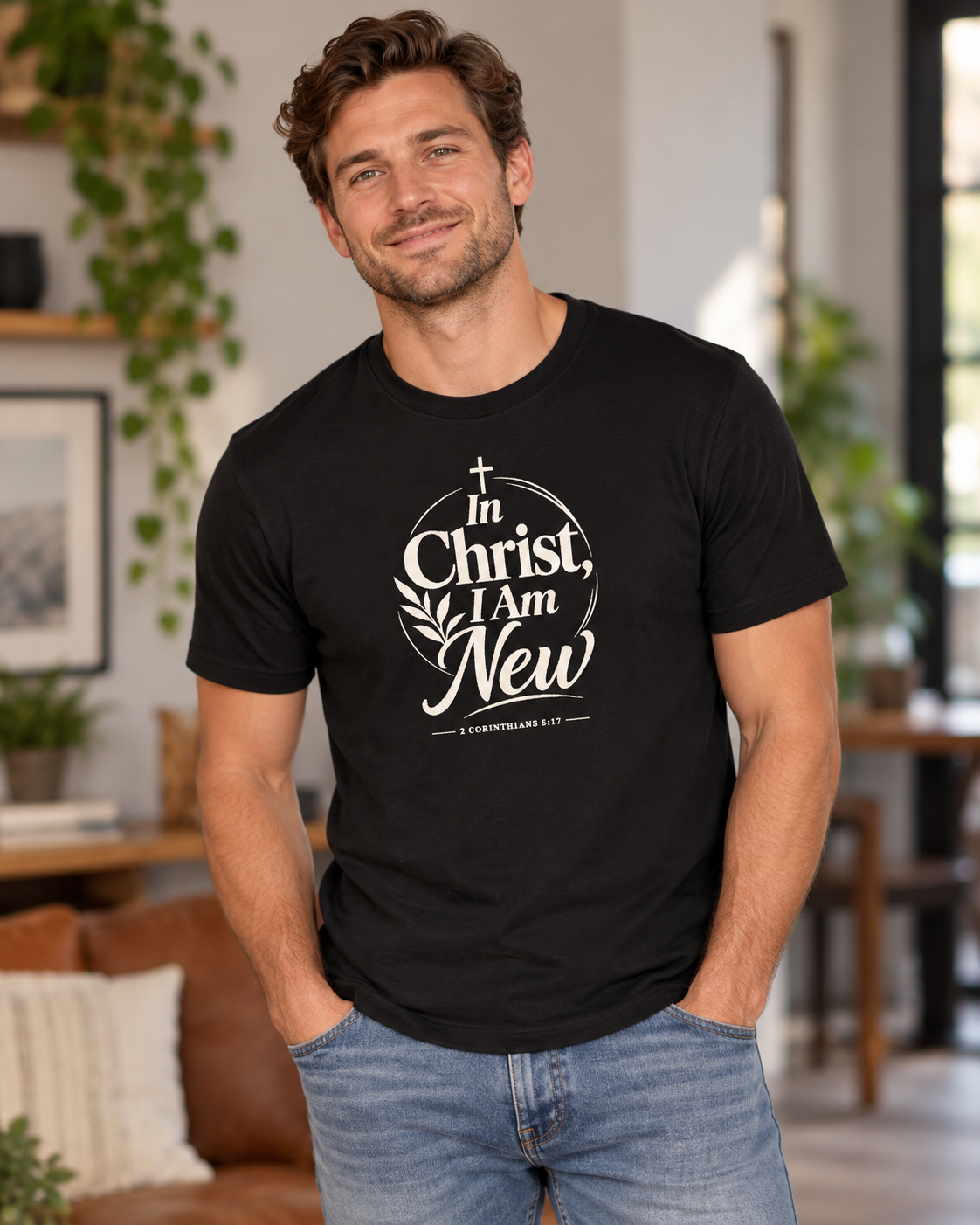 In Christ I Am New T-shirt | Christian Faith Scripture Tee: other