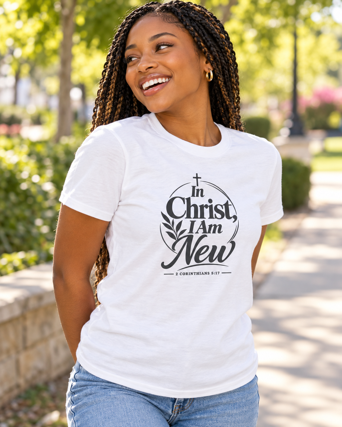 In Christ I Am New T-shirt | Christian Faith Scripture Tee: other