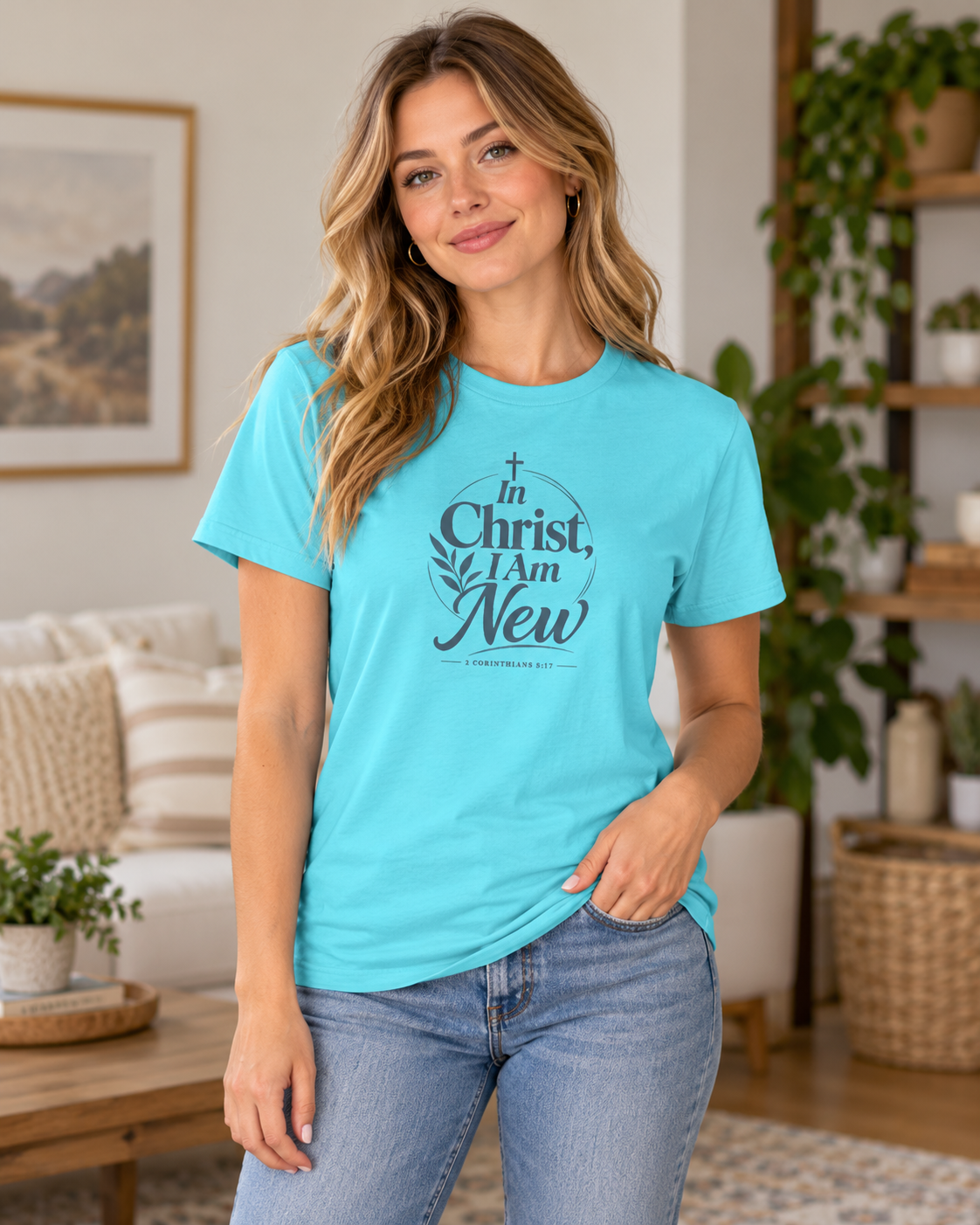 In Christ I Am New T-shirt | Christian Faith Scripture Tee: other