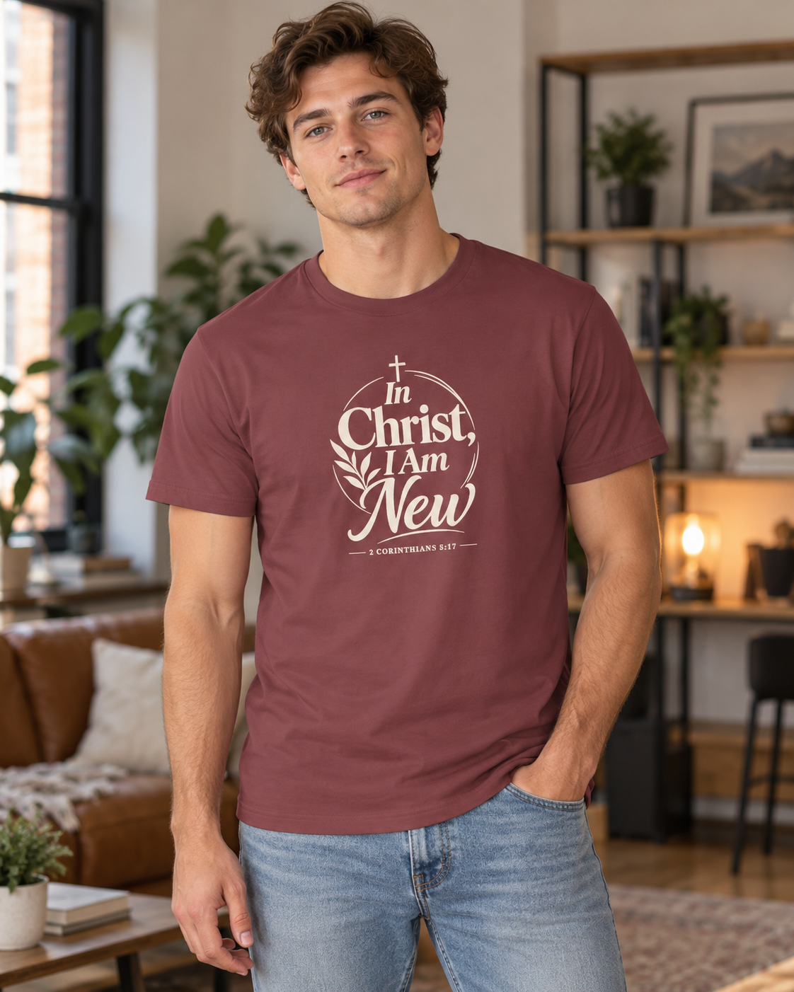 In Christ I Am New T-shirt | Christian Faith Scripture Tee: other