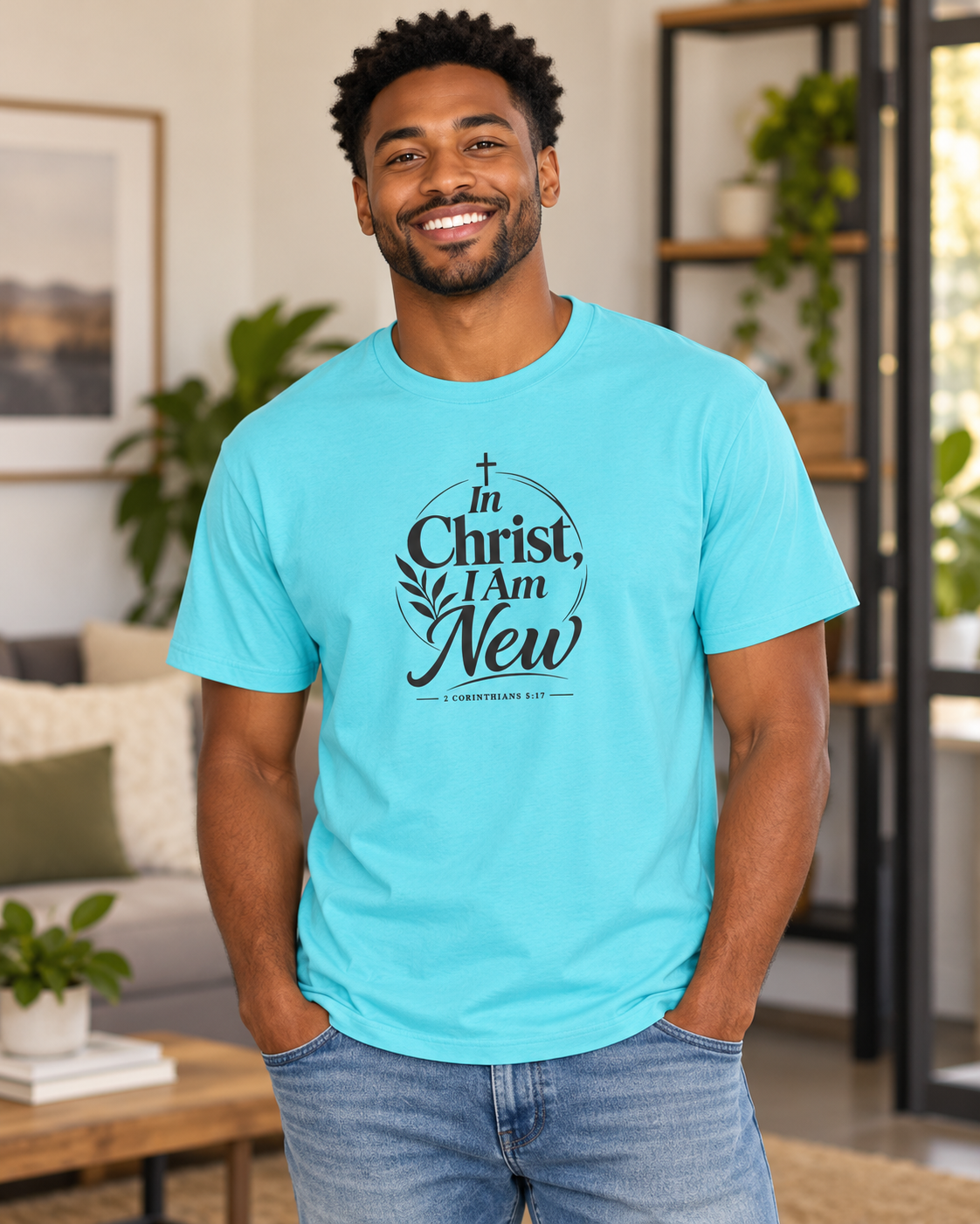 In Christ I Am New T-shirt | Christian Faith Scripture Tee: other