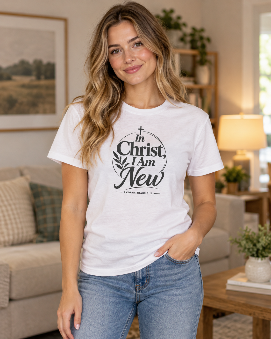 In Christ I Am New T-shirt | Christian Faith Scripture Tee: other