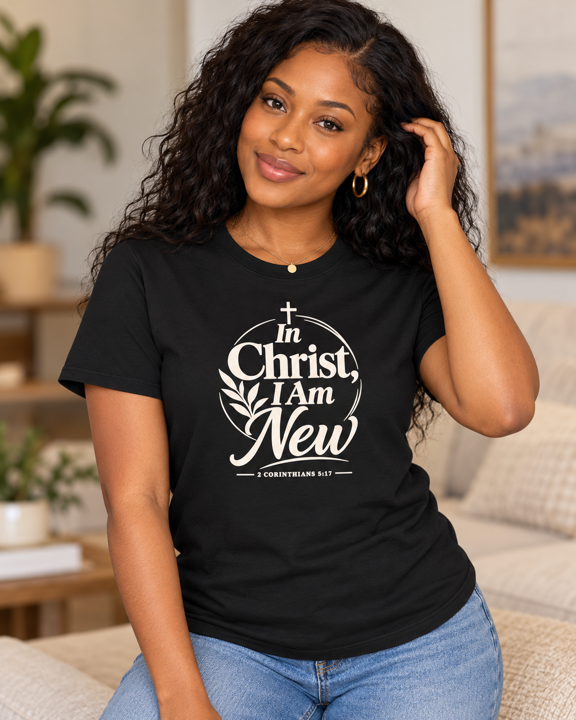 In Christ I Am New T-shirt | Christian Faith Scripture Tee: other