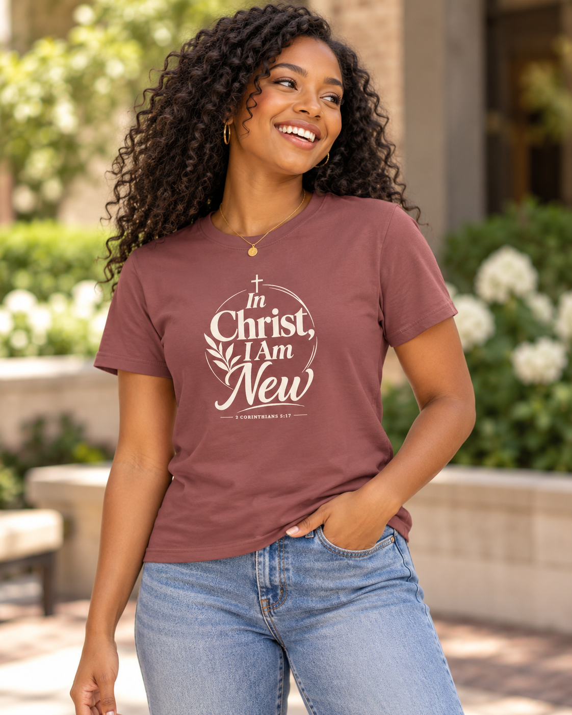 In Christ I Am New T-shirt | Christian Faith Scripture Tee: other