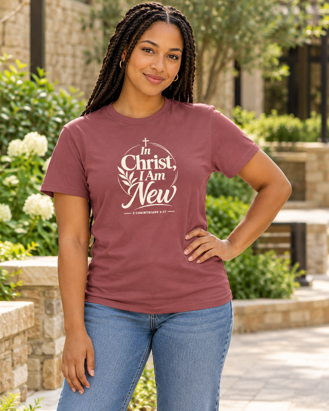 In Christ I Am New T-shirt | Christian Faith Scripture Tee: other