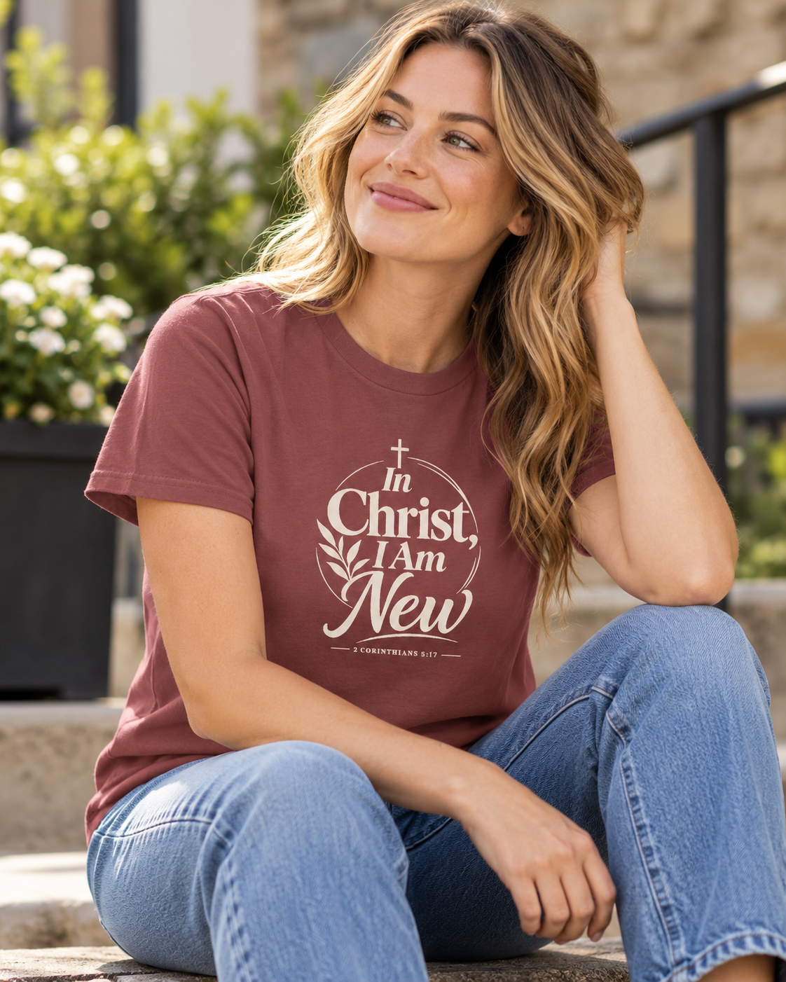 In Christ I Am New T-shirt | Christian Faith Scripture Tee: other