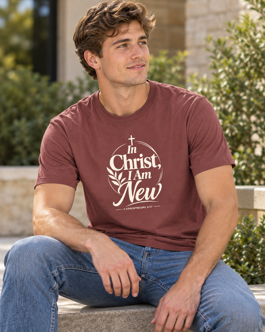 In Christ I Am New T-shirt | Christian Faith Scripture Tee: other