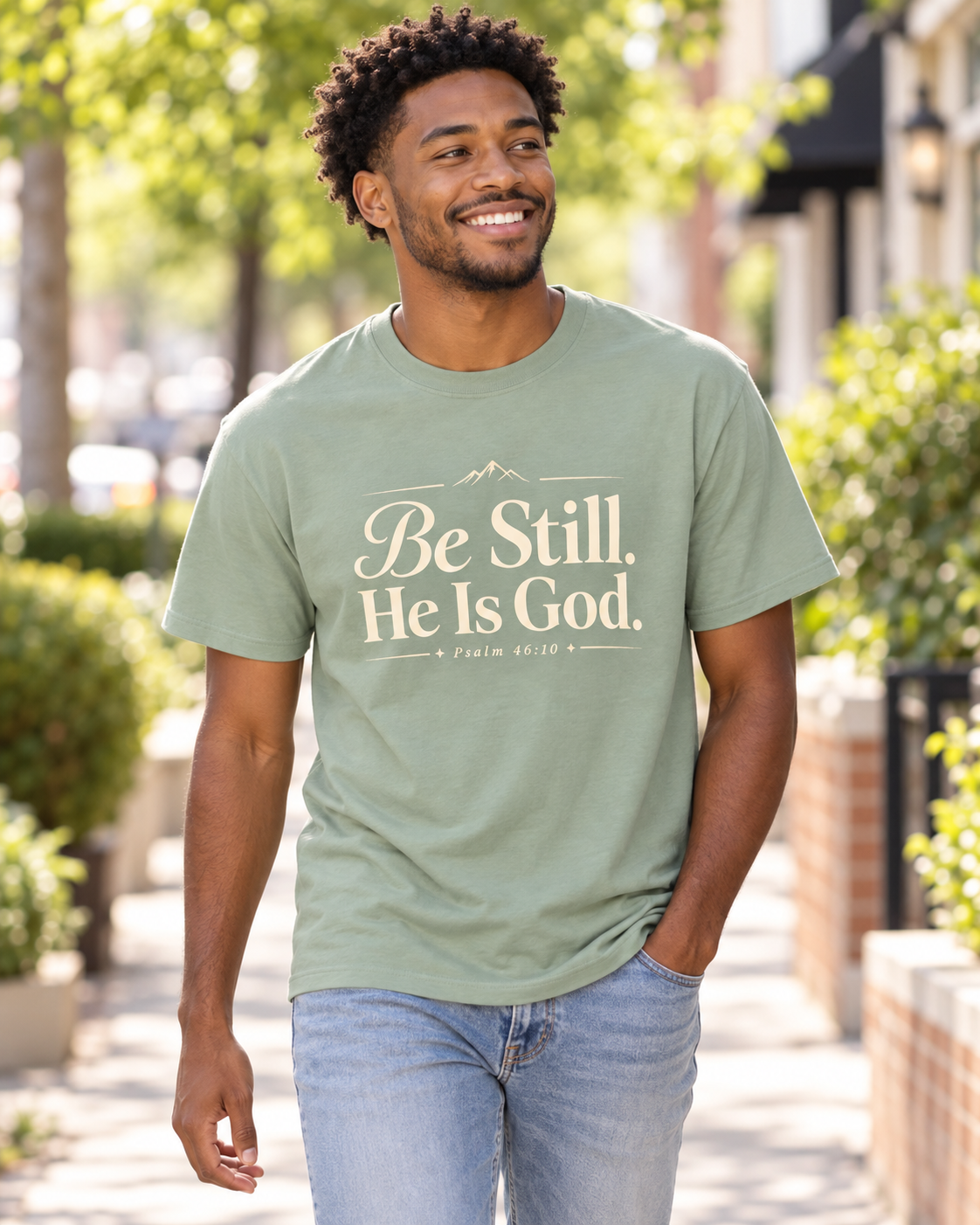 Be Still He Is God T-shirt | Christian Scripture Psalm 46:10 Faith Tee: other