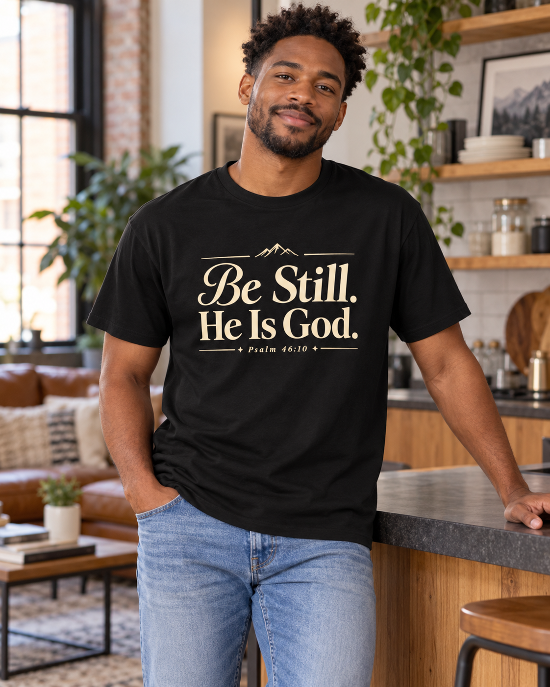 Be Still He Is God T-shirt | Christian Scripture Psalm 46:10 Faith Tee: other