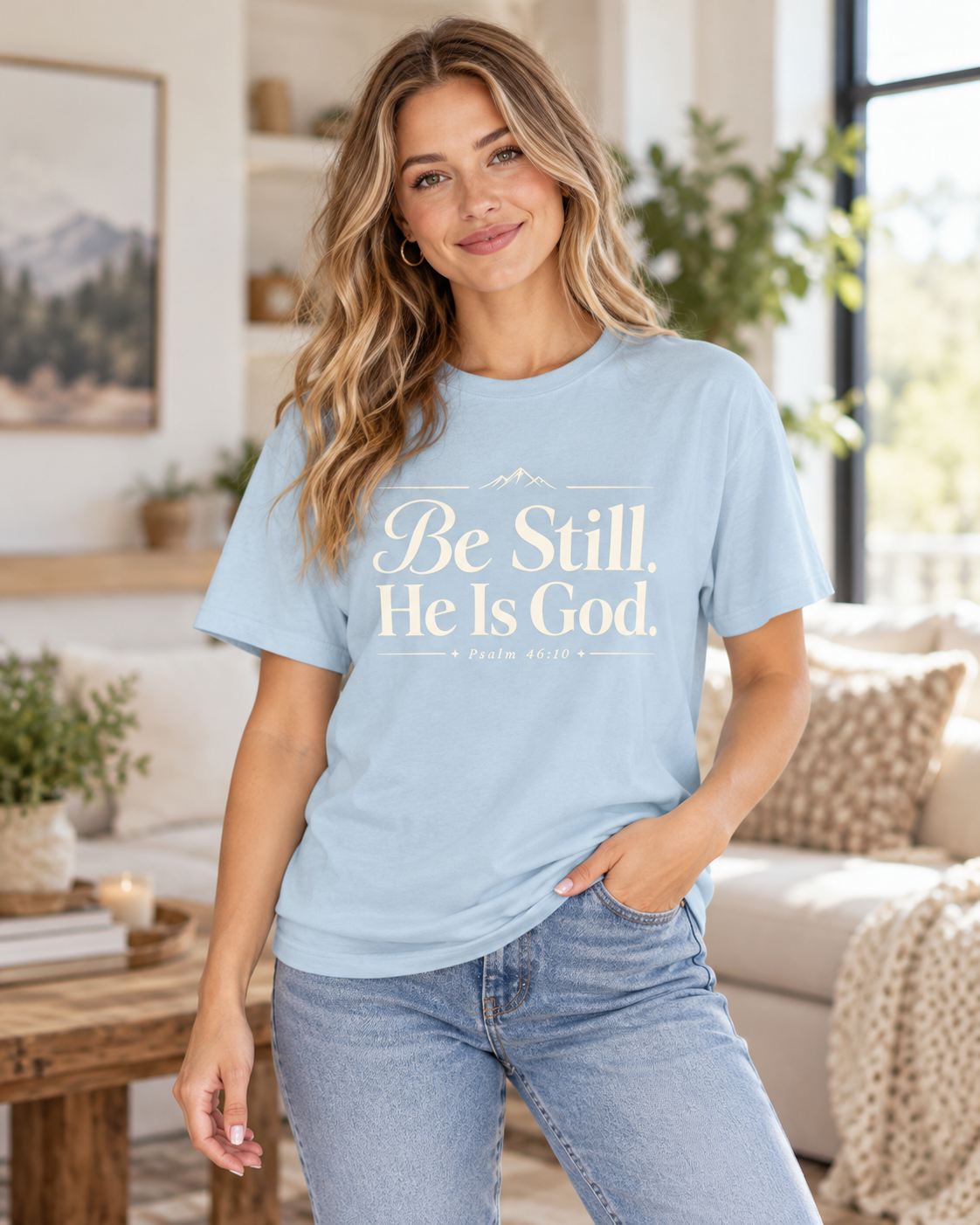 Be Still He Is God T-shirt | Christian Scripture Psalm 46:10 Faith Tee: other