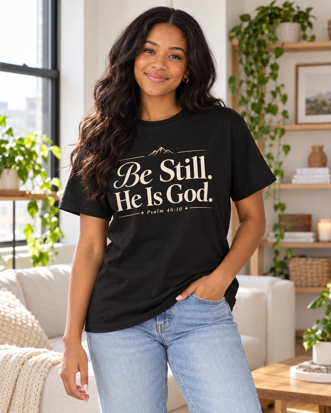 Be Still He Is God T-shirt | Christian Scripture Psalm 46:10 Faith Tee: other