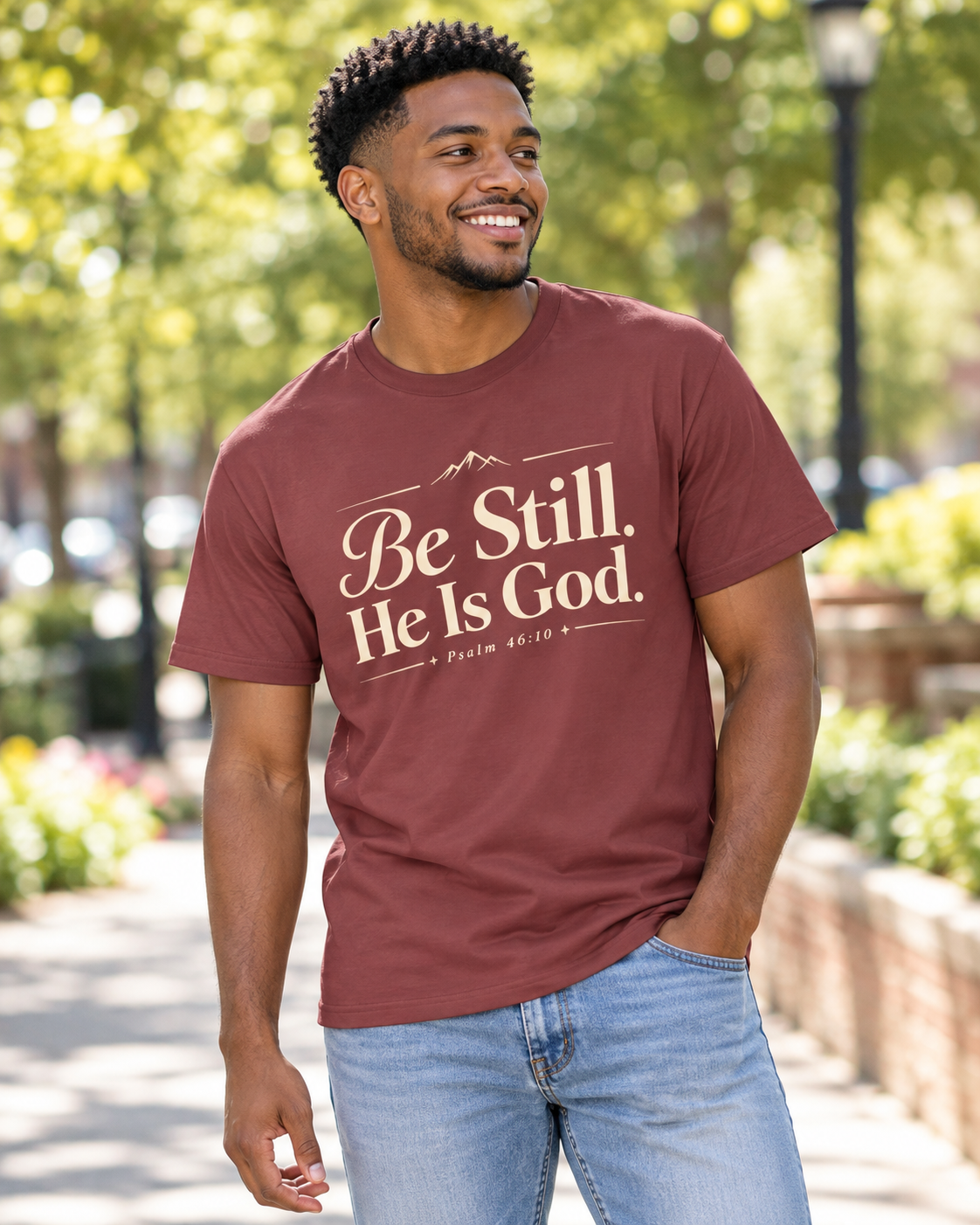 Be Still He Is God T-shirt | Christian Scripture Psalm 46:10 Faith Tee: other