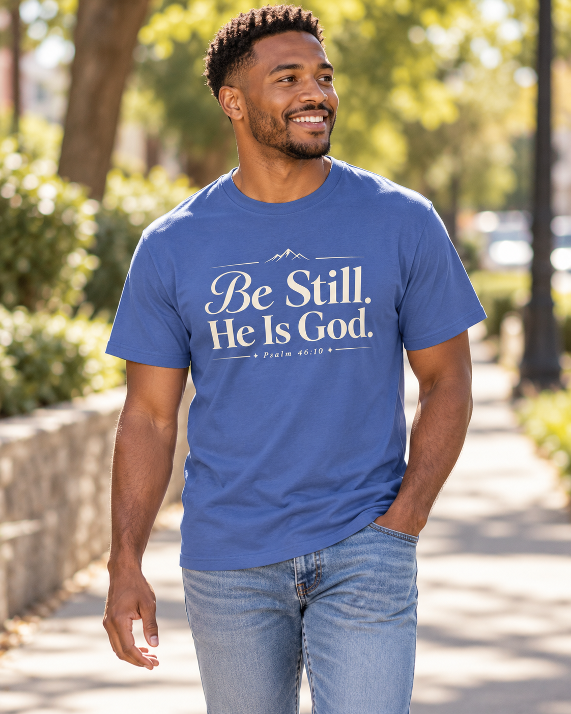 Be Still He Is God T-shirt | Christian Scripture Psalm 46:10 Faith Tee: other