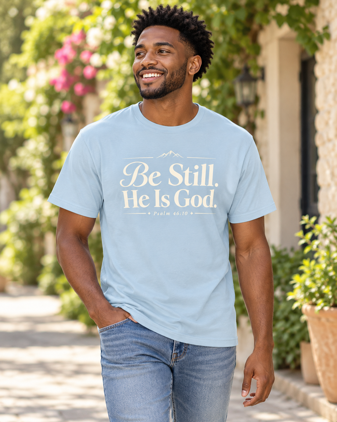 Be Still He Is God T-shirt | Christian Scripture Psalm 46:10 Faith Tee: other