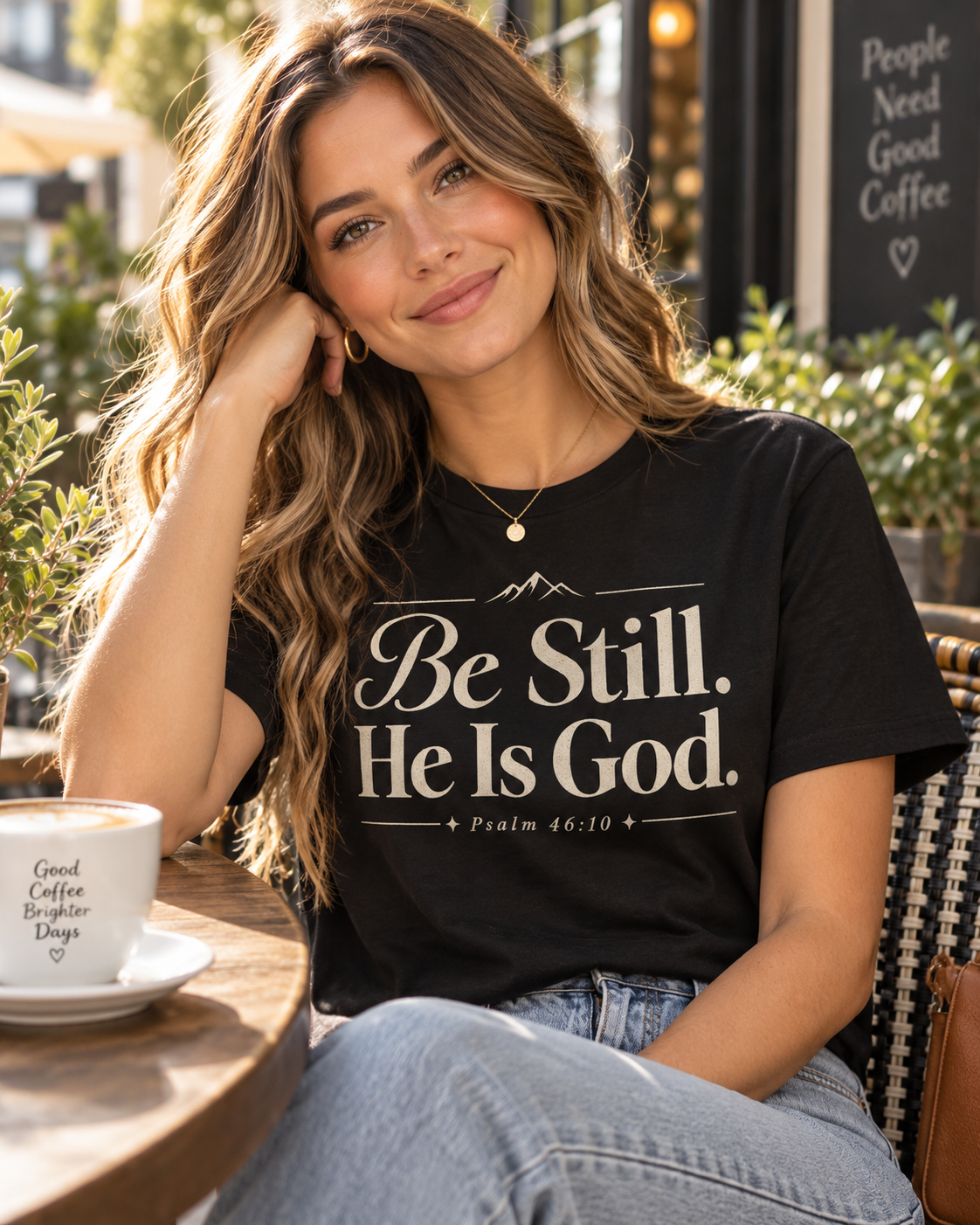 Be Still He Is God T-shirt | Christian Scripture Psalm 46:10 Faith Tee: other