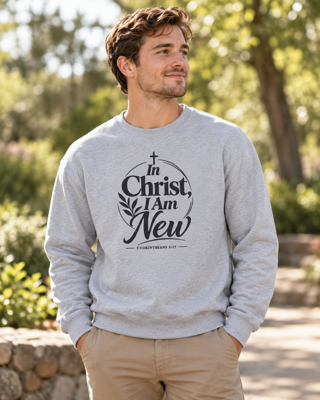 In Christ I Am New Christian Faith Sweatshirt: other