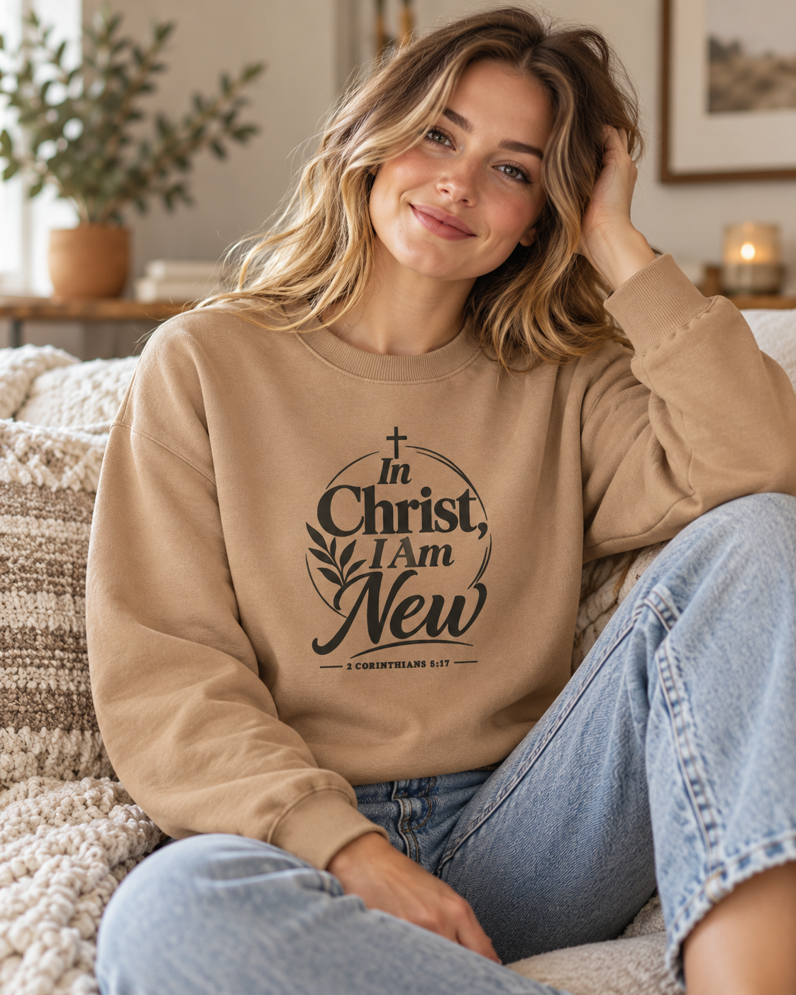 In Christ I Am New Christian Faith Sweatshirt: other
