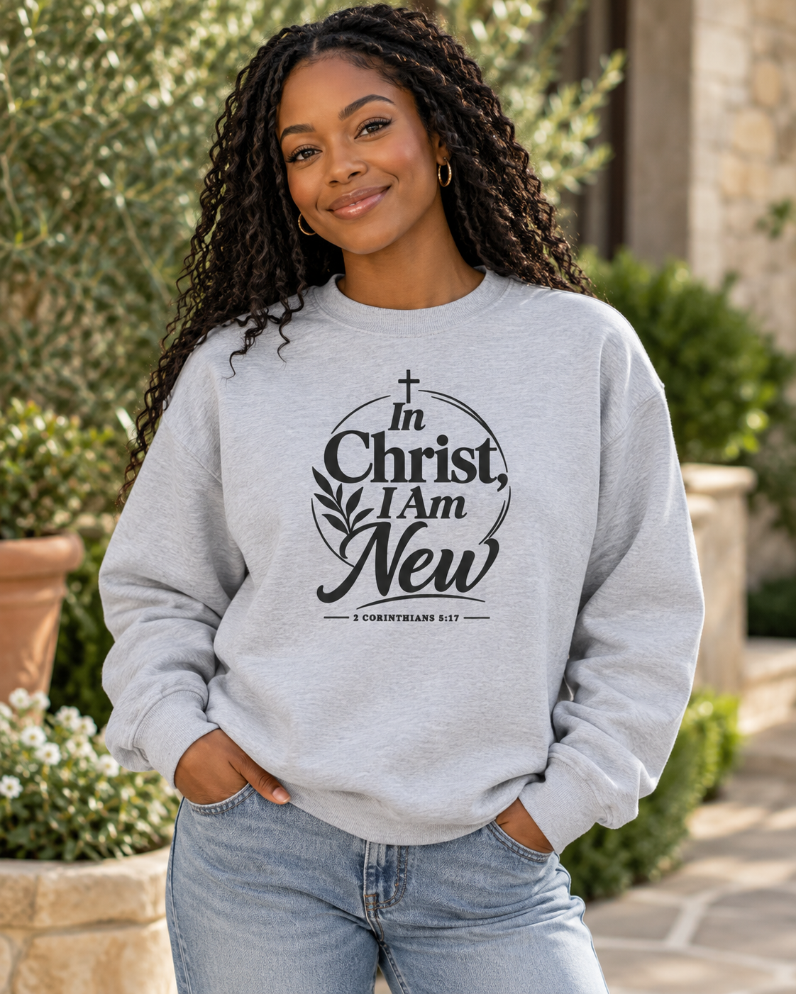 In Christ I Am New Christian Faith Sweatshirt: other