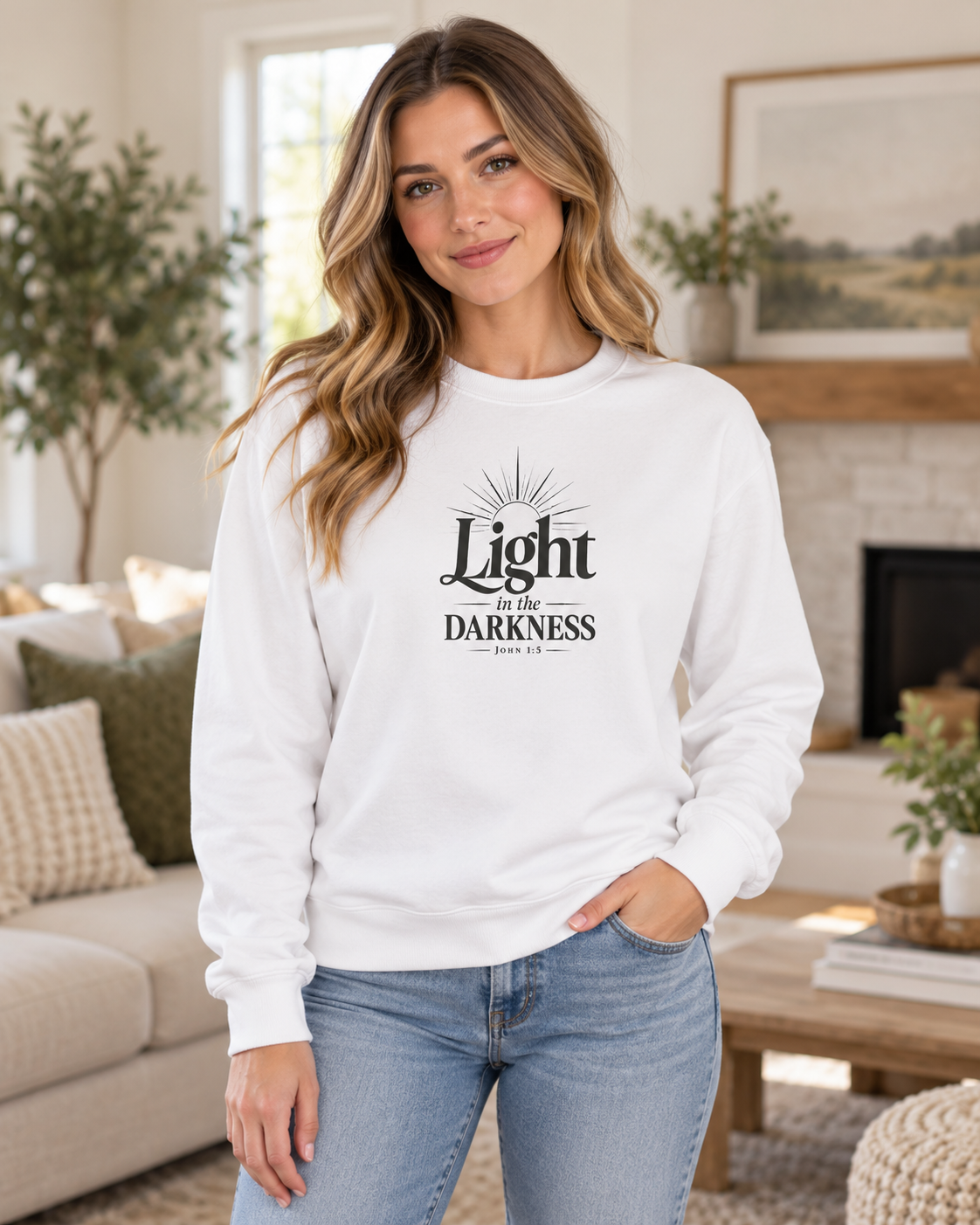 Light In The Darkness Text Sweatshirt: other