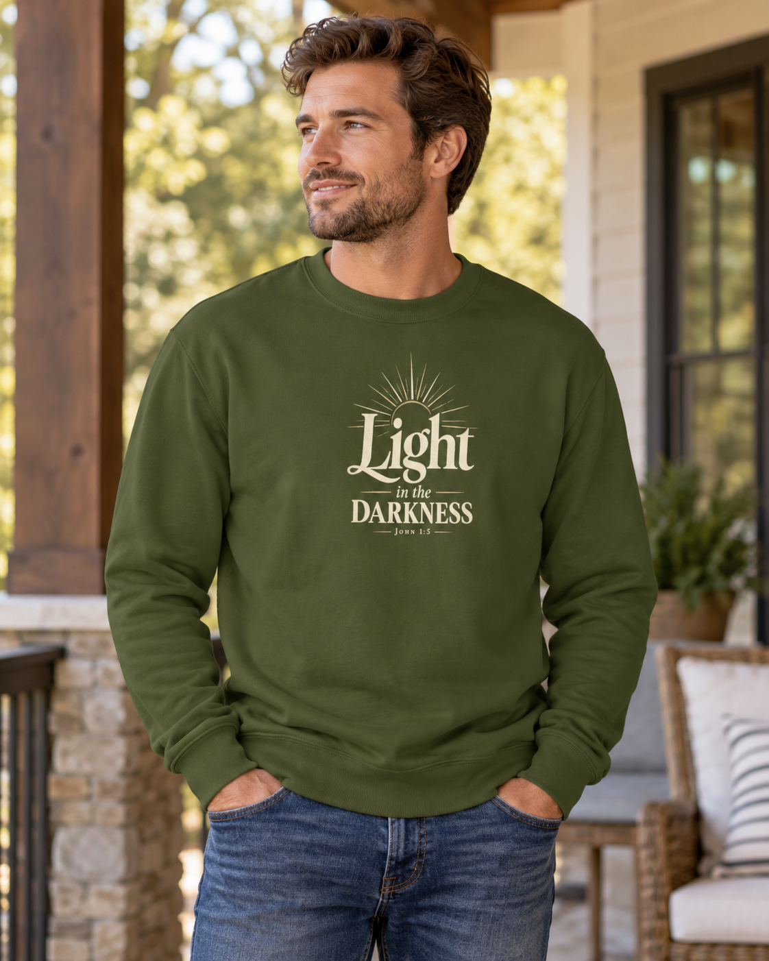 Light In The Darkness Text Sweatshirt: other