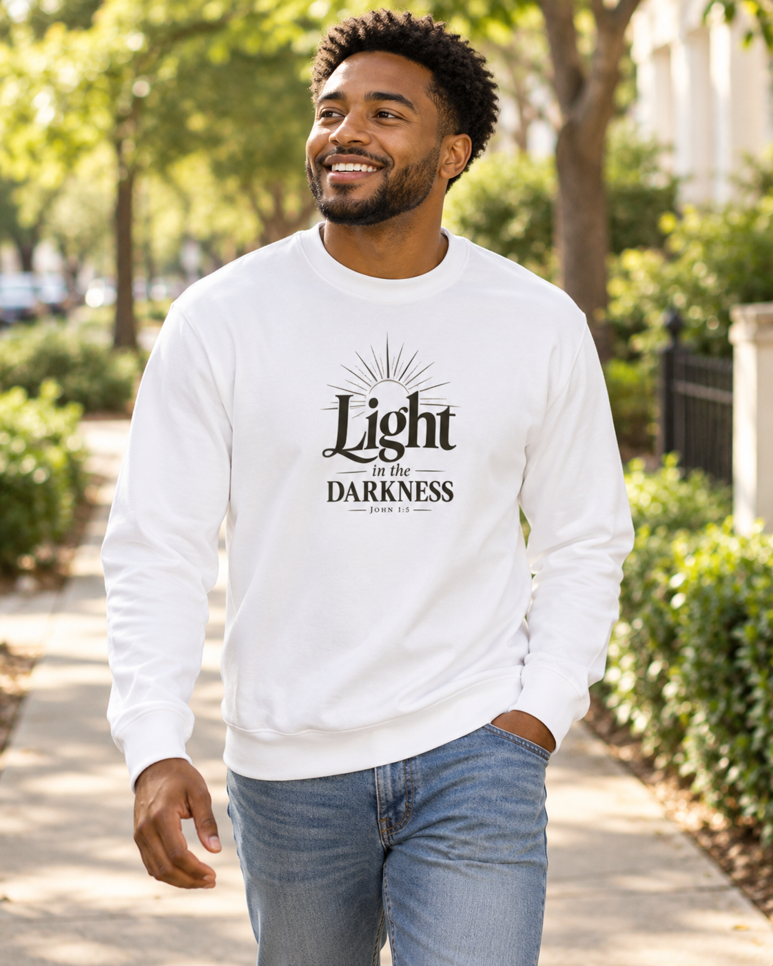 Light In The Darkness Text Sweatshirt: other