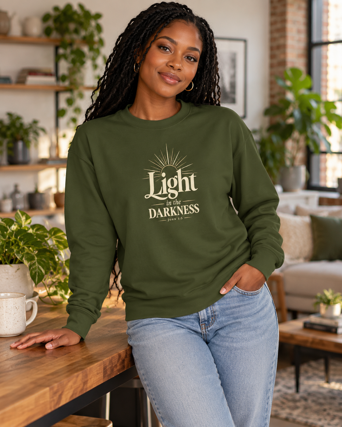 Army Light In The Darkness Text Sweatshirt