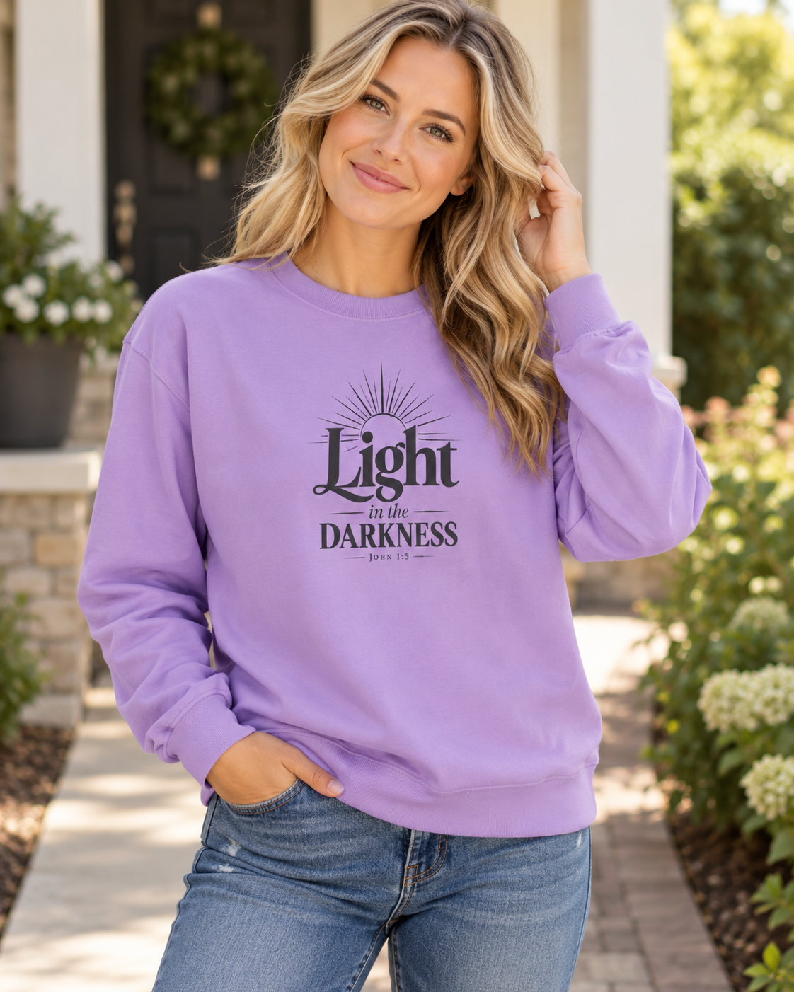 Light In The Darkness Text Sweatshirt: other