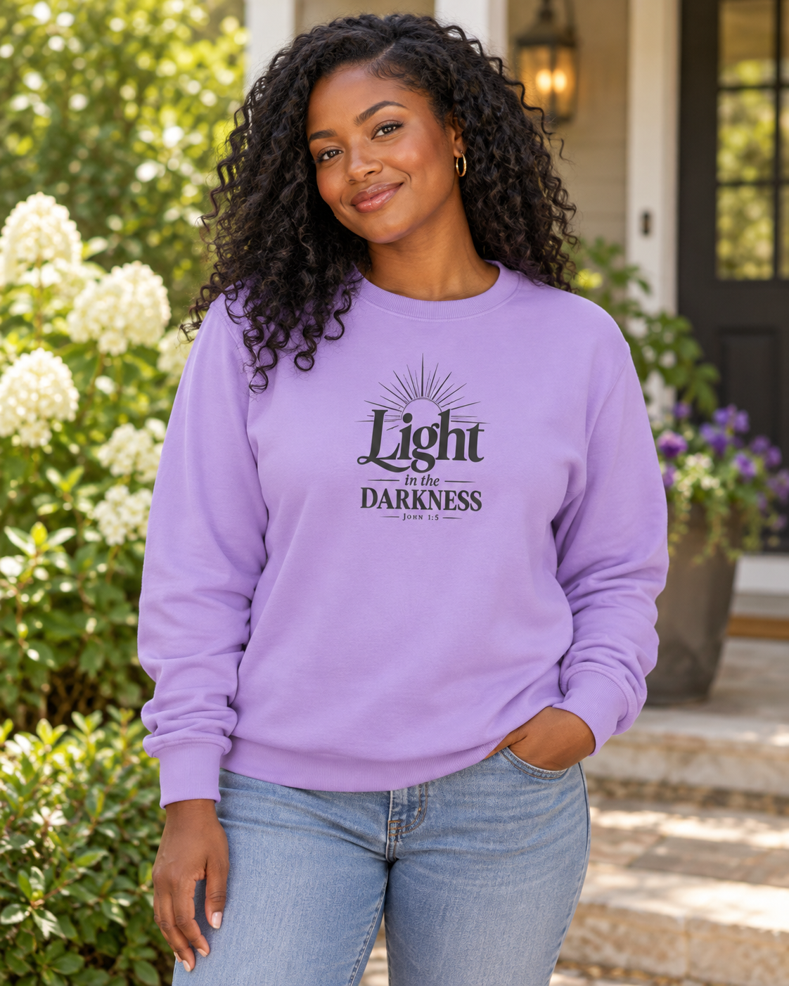 Light In The Darkness Text Sweatshirt: other