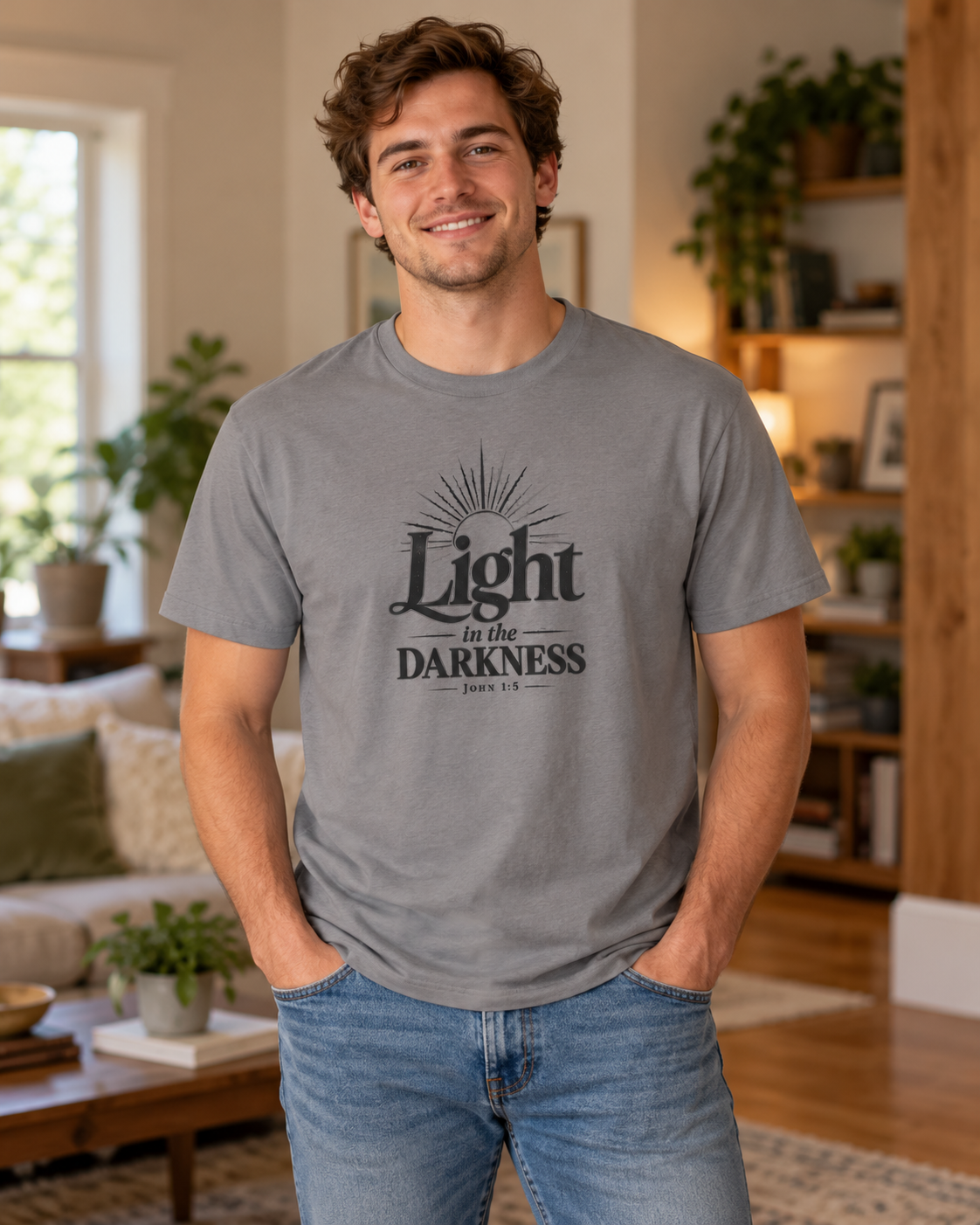 Light in the Darkness T-shirt | Inspirational Scripture Typography: other
