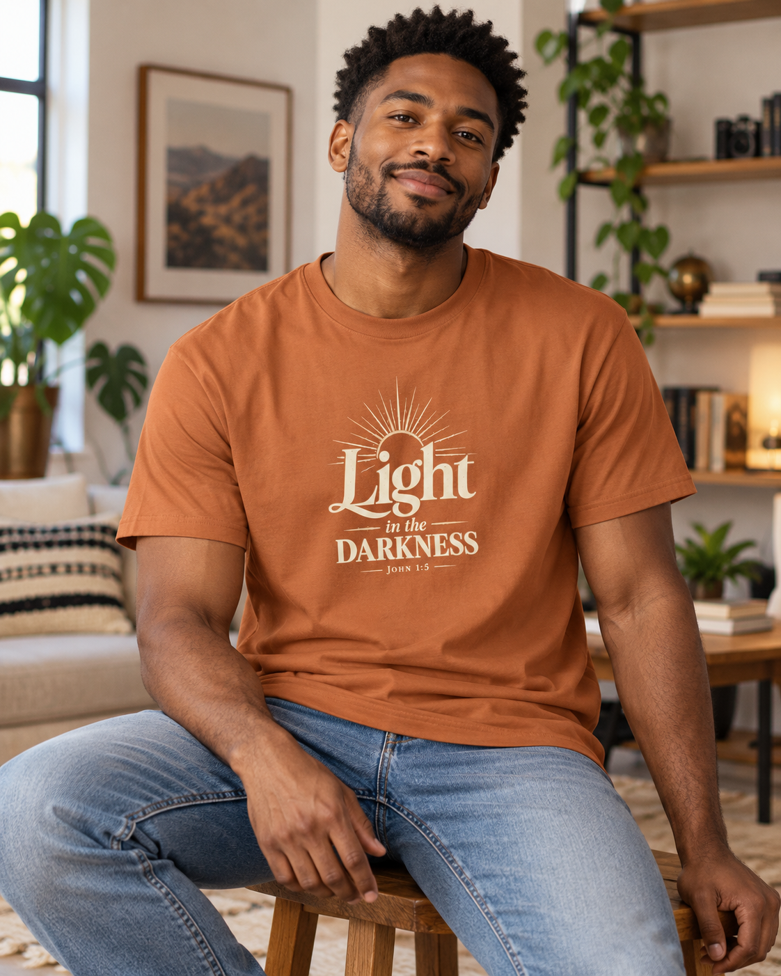 Light in the Darkness T-shirt | Inspirational Scripture Typography: other
