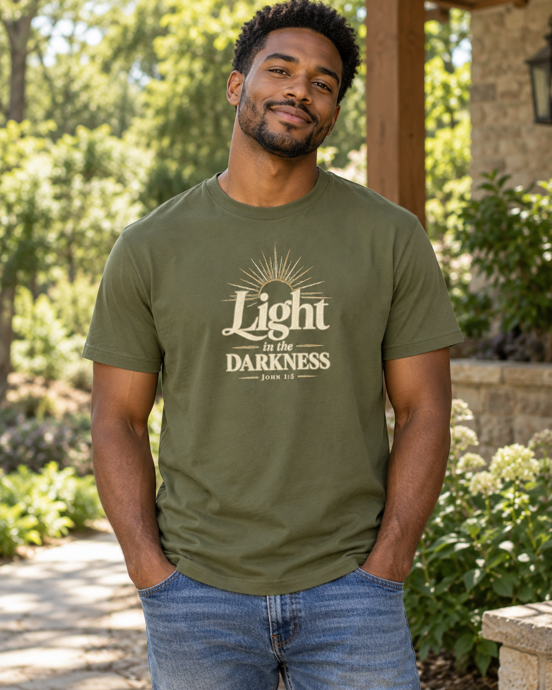Light in the Darkness T-shirt | Inspirational Scripture Typography: other