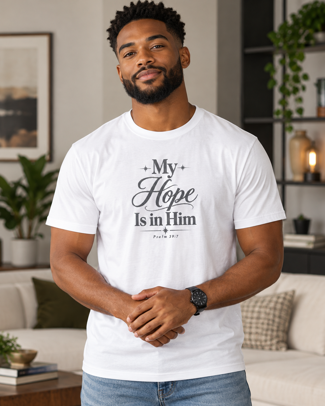 My Hope Is In Him T-shirt | Christian Faith Scripture Tee: other