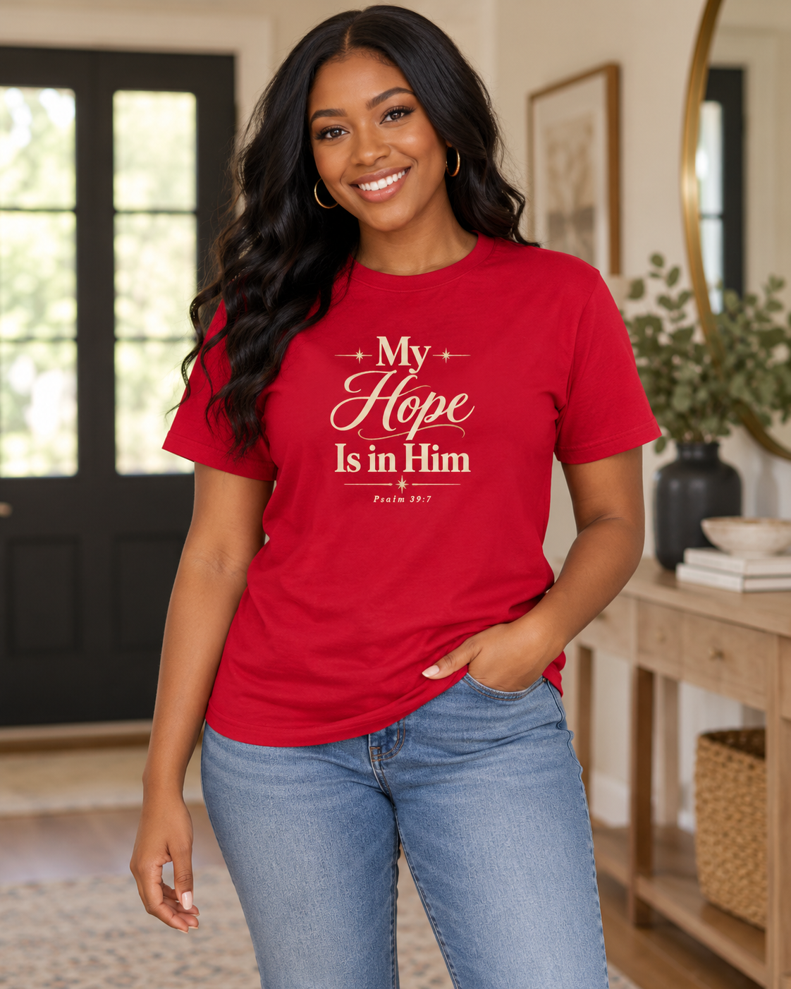 My Hope Is In Him T-shirt | Christian Faith Scripture Tee: other