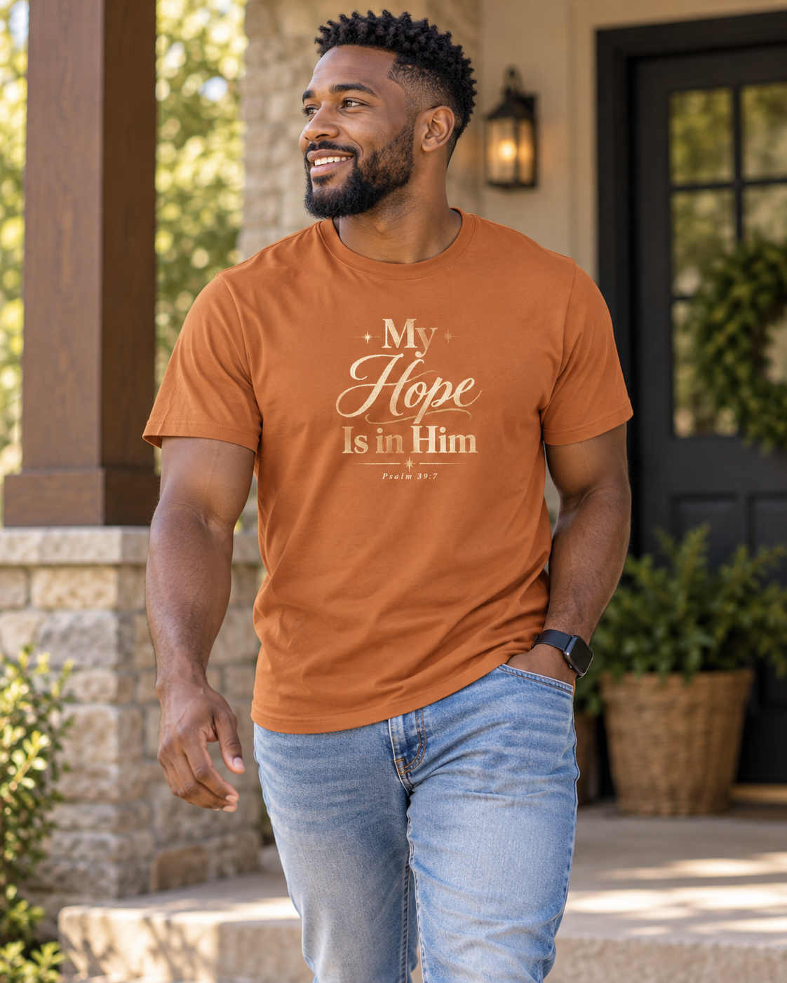My Hope Is In Him T-shirt | Christian Faith Scripture Tee: other